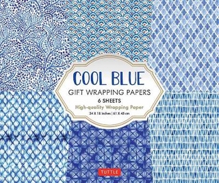 Cool Blue Gift Wrapping Papers - 6 sheets
