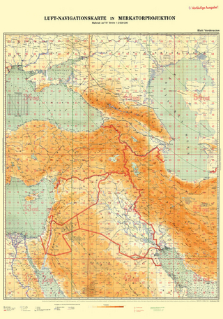 LUFTKRIEG - Luft-Navigationskarte: Vorderasien 1940 (Plano)