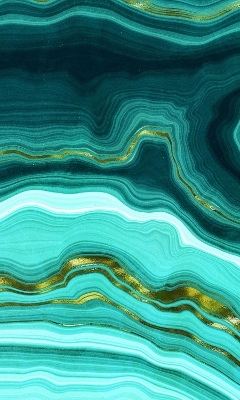 Teal Agate (Blank Lined Journal) - 