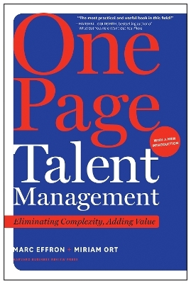 One Page Talent Management, with a New Introduction - Marc Effron, Miriam Ort