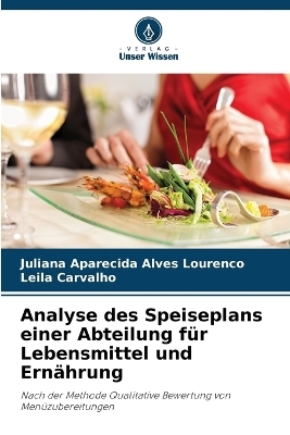 Analyse des Speiseplans einer Abteilung für Lebensmittel und Ernährung