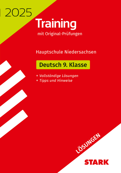 STARK L&ouml;sungen zu Original-Pr&uuml;fungen und Training Hauptschule 2025 - Deutsch 9. Klasse - Niedersachsen