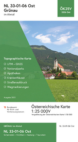 BEV-Karte 3206-Ost, Gr&uuml;nau im Almtal 1:25 000V - 