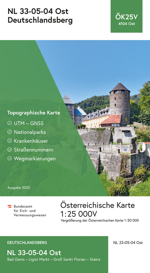 BEV-Karte 4104-Ost, Deutschlandsberg 1:25 000V - 