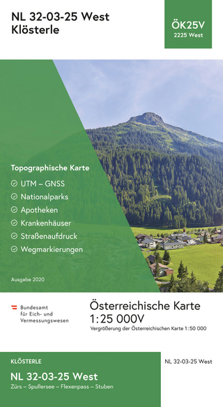BEV-Karte 2225-West, Klösterle 1:25 000V