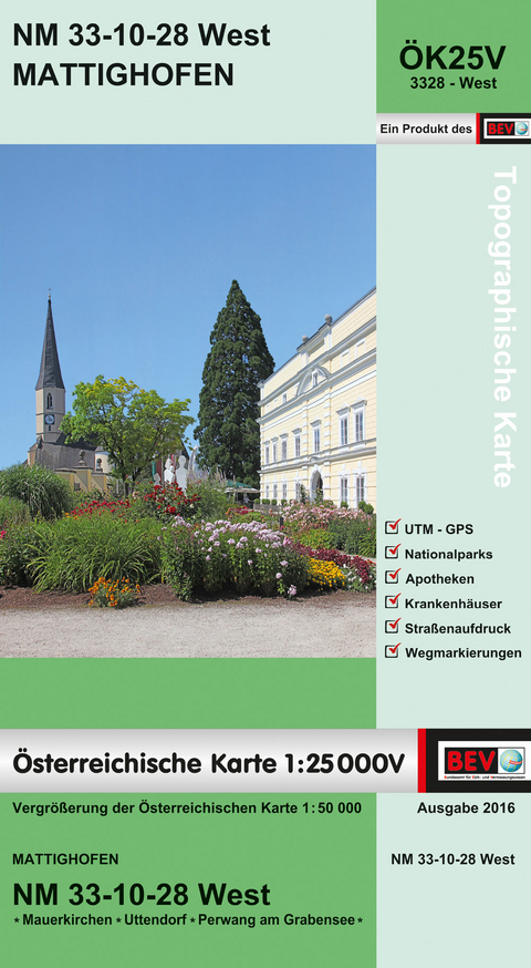BEV-Karte 3328-West, Mattighofen 1:25 000V - 
