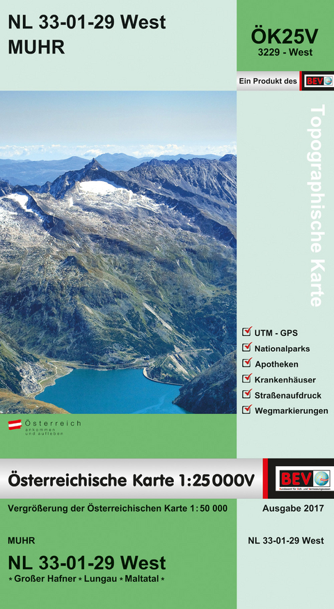 BEV-Karte 3229-West, Vordermuhr 1:25 000V - 