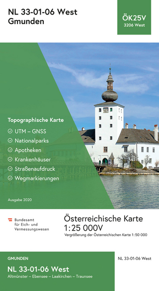 BEV-Karte 3206-West, Gmunden 1:25 000V