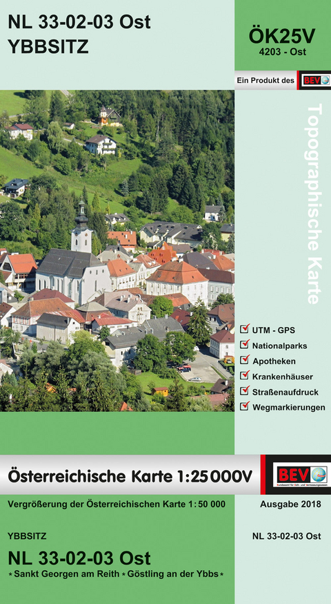 BEV-Karte 4203-Ost, Ybbsitz 1:25 000V - 
