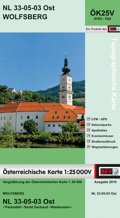 BEV-Karte 4103-Ost, Wolfsberg 1:25 000V - 