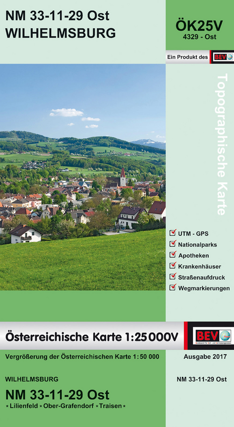 BEV-Karte 4329-Ost, Wilhelmsburg 1:25 000V - 