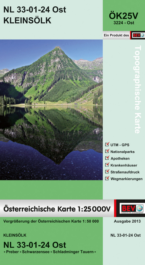 BEV-Karte 3224-Ost, Kleins&ouml;lk 1:25 000V - 