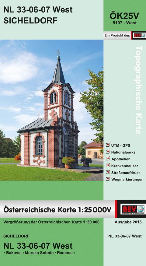 BEV-Karte 5107-West, Sicheldorf 1:25 000V - 