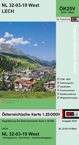 BEV-Karte 2219-West, Lech 1:25 000V