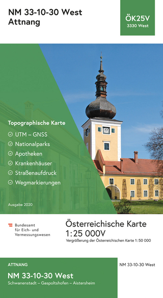 BEV-Karte 3330-West, Attnang 1:25 000V