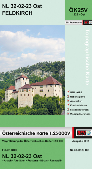 BEV-Karte 1223-Ost, Feldkirch 1:25 000V