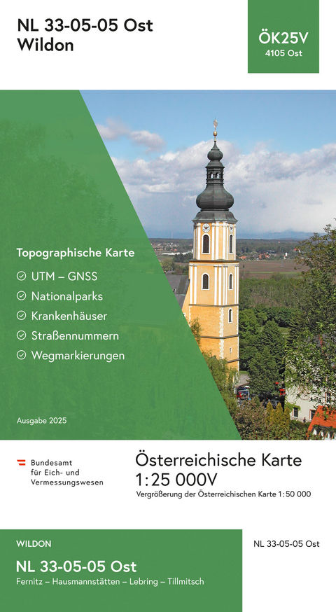 BEV-Karte 4105-Ost, Wildon 1:25 000V - 