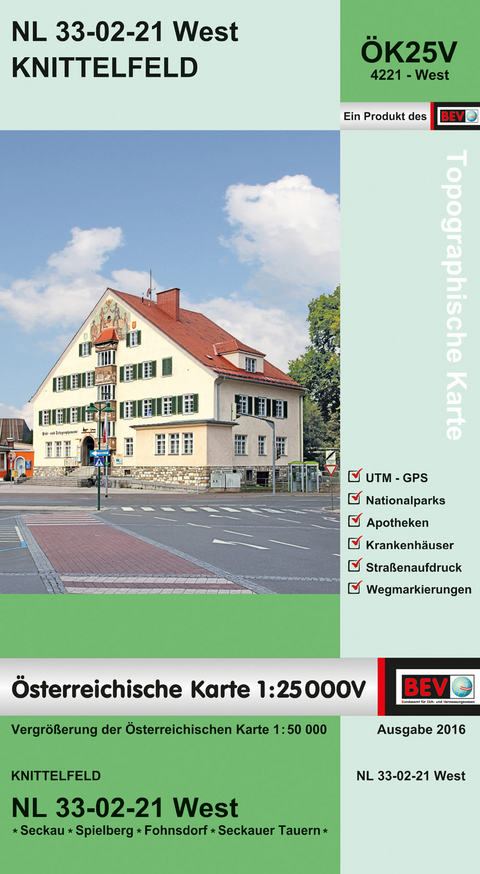 BEV-Karte 4221-West, Knittelfeld 1:25 000V - 