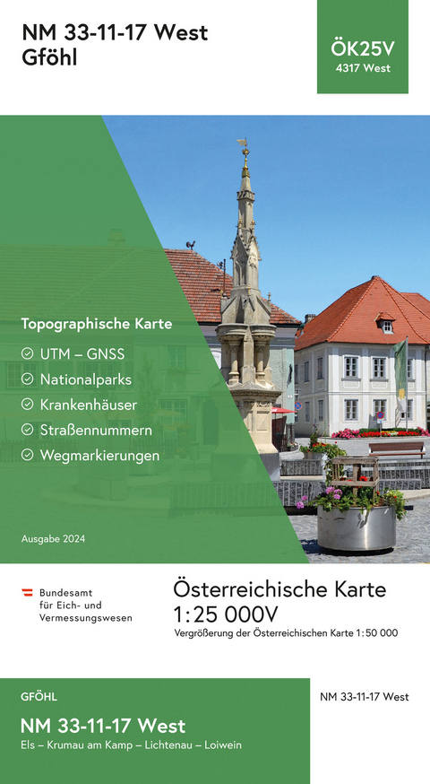 BEV-Karte 4317-West, Gf&ouml;hl 1:25 000V - 