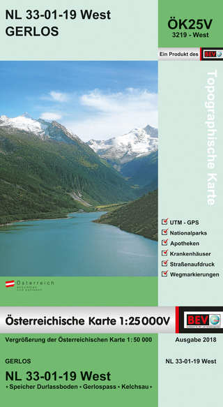 BEV-Karte 3219-West, Gerlos 1:25 000V