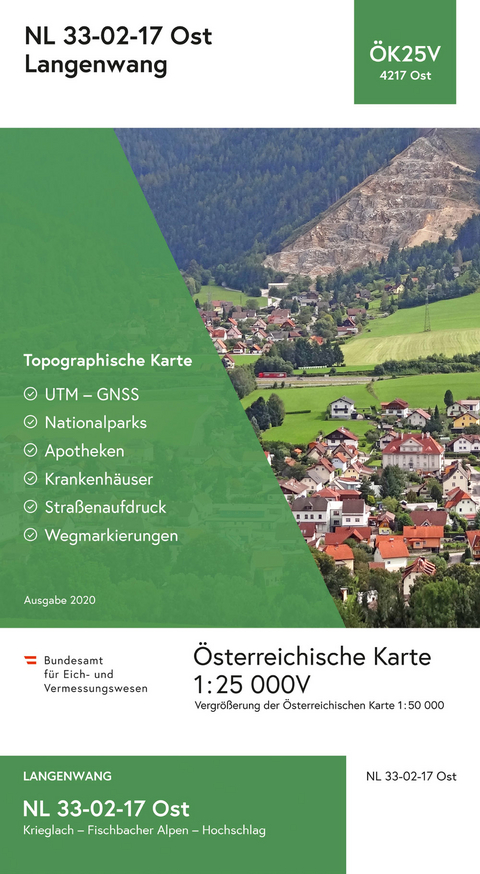 BEV-Karte 4217-Ost, Langenwang 1:25 000V - 