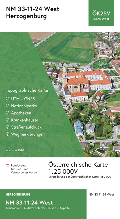 BEV-Karte 4324-West, Herzogenburg 1:25 000V - 