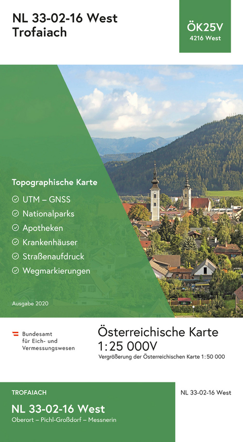 BEV-Karte 4216-West, Trofaiach 1:25 000V - 