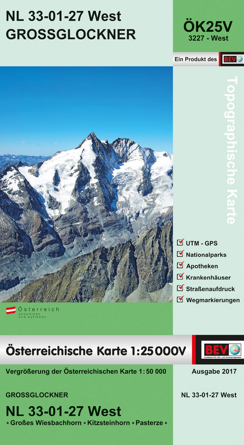 BEV-Karte 3227-West, Gro&szlig;glockner 1:25 000V - 