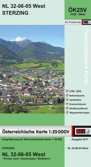BEV-Karte 2105-West, Sterzing 1:25 000V