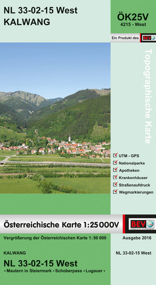 BEV-Karte 4215-West, Kalwang 1:25 000V