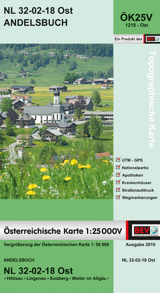 BEV-Karte 1218-Ost, Andelsbuch 1:25 000V