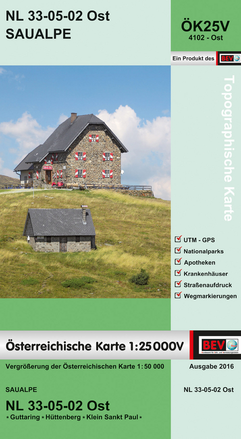 BEV-Karte 4102-Ost, Saualpe 1:25 000V - 