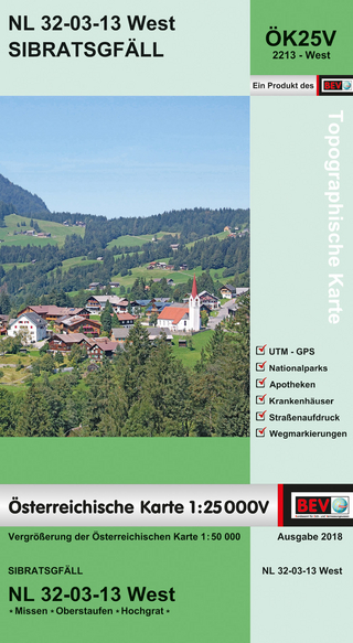 BEV-Karte 2213-West, Sibratsgfäll 1:25 000V