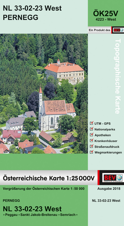 BEV-Karte 4223-West, Pernegg 1:25 000V - 