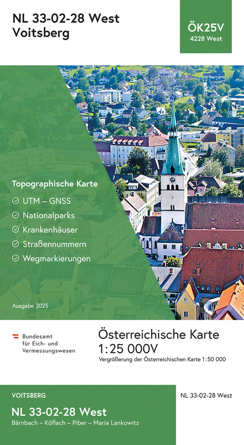 BEV-Karte 4228-West, Voitsberg 1:25 000V - 