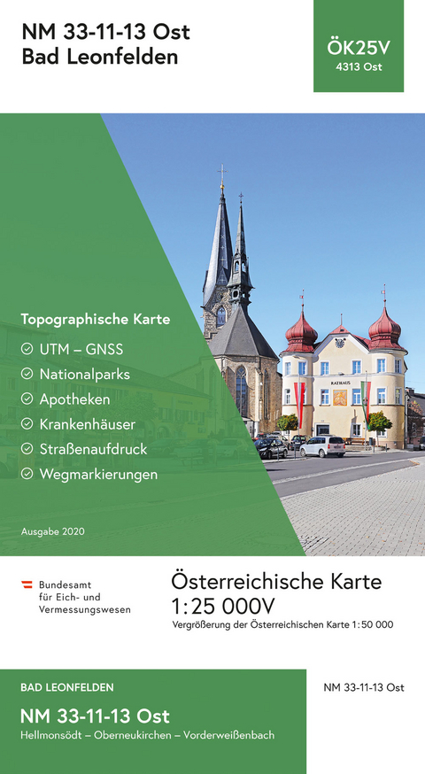 BEV-Karte 4313-Ost, Bad Leonfelden 1:25 000V - 