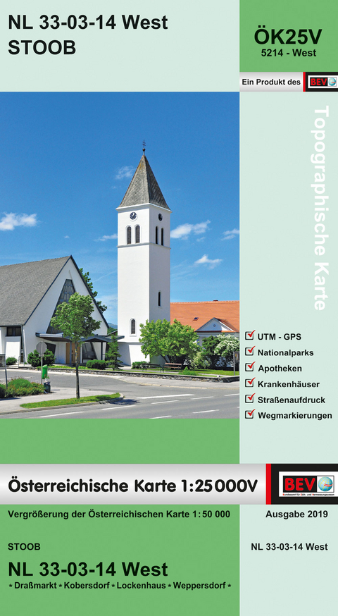 BEV-Karte 5214-West, Stoob 1:25 000V - 