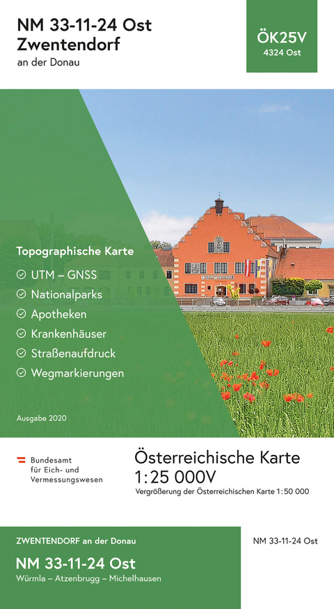 BEV-Karte 4324-Ost, Zwentendorf an der Donau 1:25 000V - 