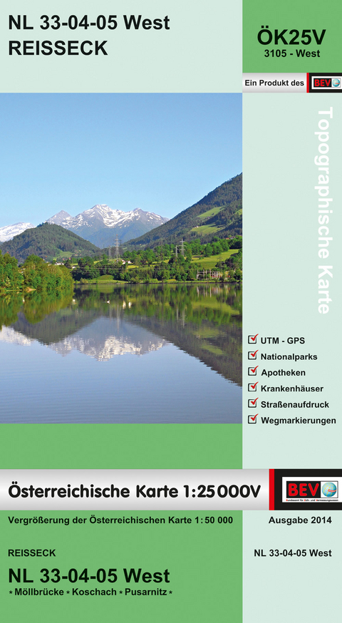 BEV-Karte 3105-West, Rei&szlig;eck 1:25 000V - 
