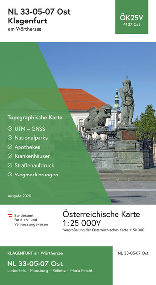 BEV-Karte 4107-Ost, Klagenfurt am Wörthersee 1:25 000V