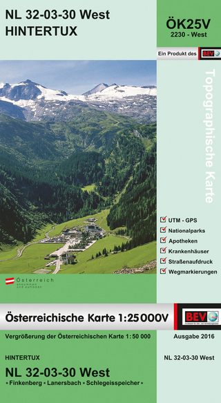 BEV-Karte 2230-West, Hintertux 1:25 000V