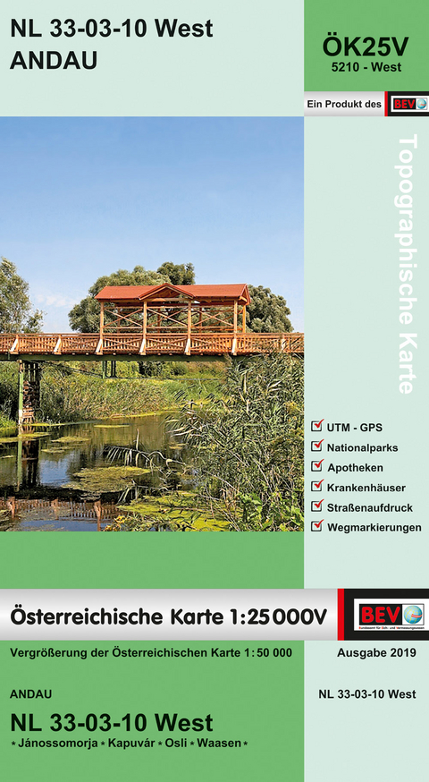 BEV-Karte 5210-West, Andau 1:25 000V - 