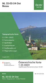 BEV-Karte 1224-Ost, Bezau 1:25 000V - 