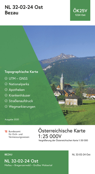BEV-Karte 1224-Ost, Bezau 1:25 000V