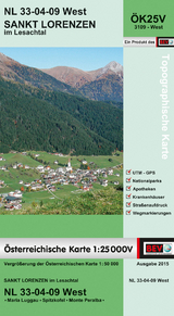 BEV-Karte 3109-West, St. Lorenzen im Lesachtal 1:25 000V - 