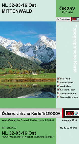 BEV-Karte 2216-Ost, Mittenwald 1:25 000V