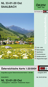 BEV-Karte 3220-Ost, Saalbach 1:25 000V - 