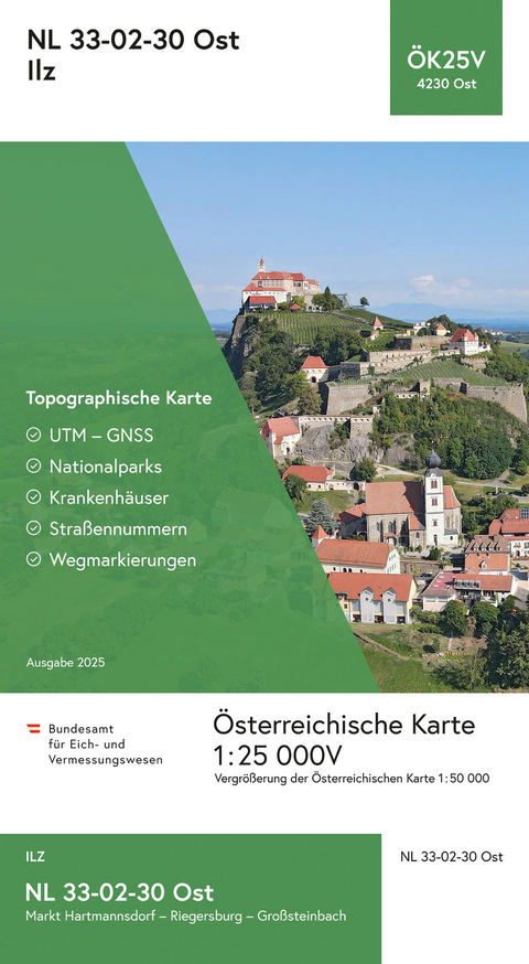 BEV-Karte 4230-Ost, Ilz 1:25 000V - 