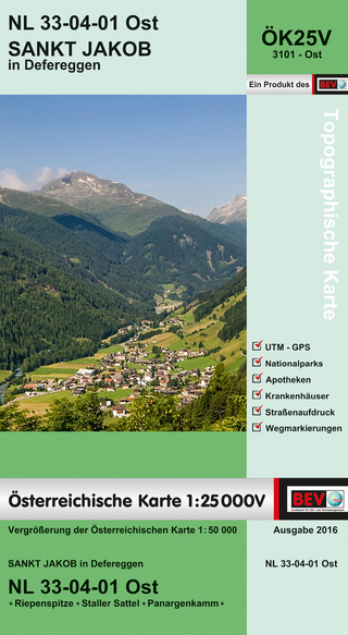 BEV-Karte 3101-Ost, St. Jakob in Defereggen 1:25 000V