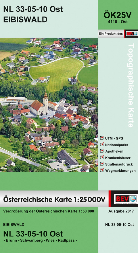 BEV-Karte 4110-Ost, Eibiswald 1:25 000V - 